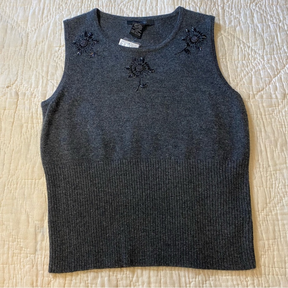 The Limited NWT Sequined Silk Angora Cashmere Blend Sweater Vest S